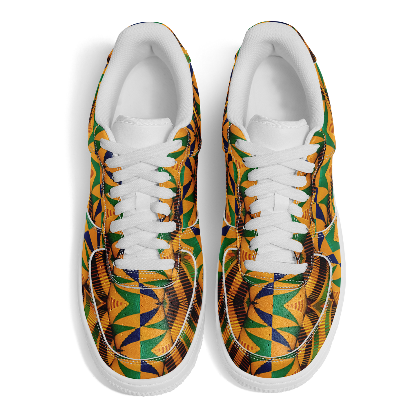 Men's Vibrant African Kente Geometric Pattern All-Over Print Core Low Shoes