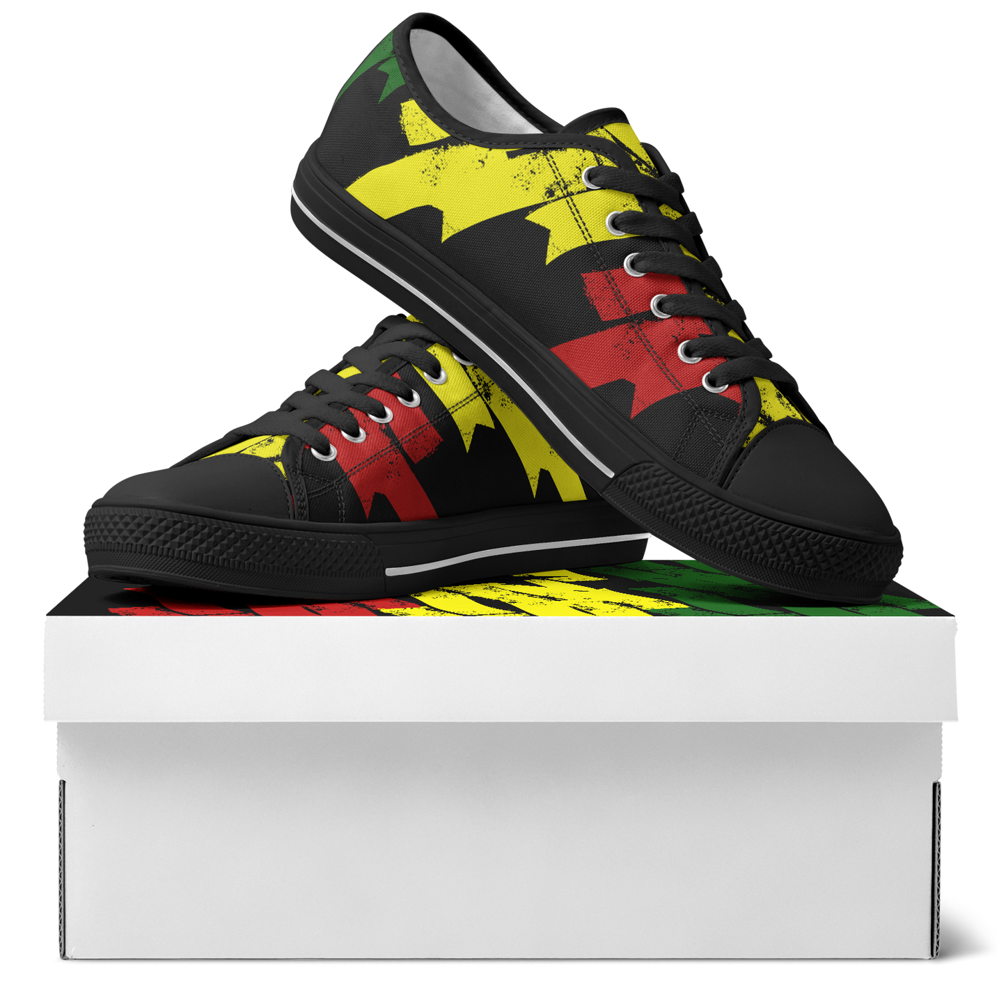 Men's Red Yellow Green and Black Stars Urban Peak Low Shoes