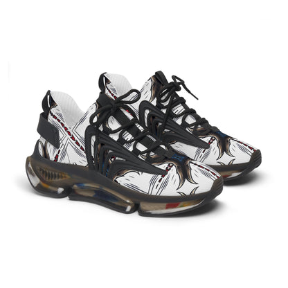 Women's Mesh Abstract Symmetry Pattern Athletic Sneakers
