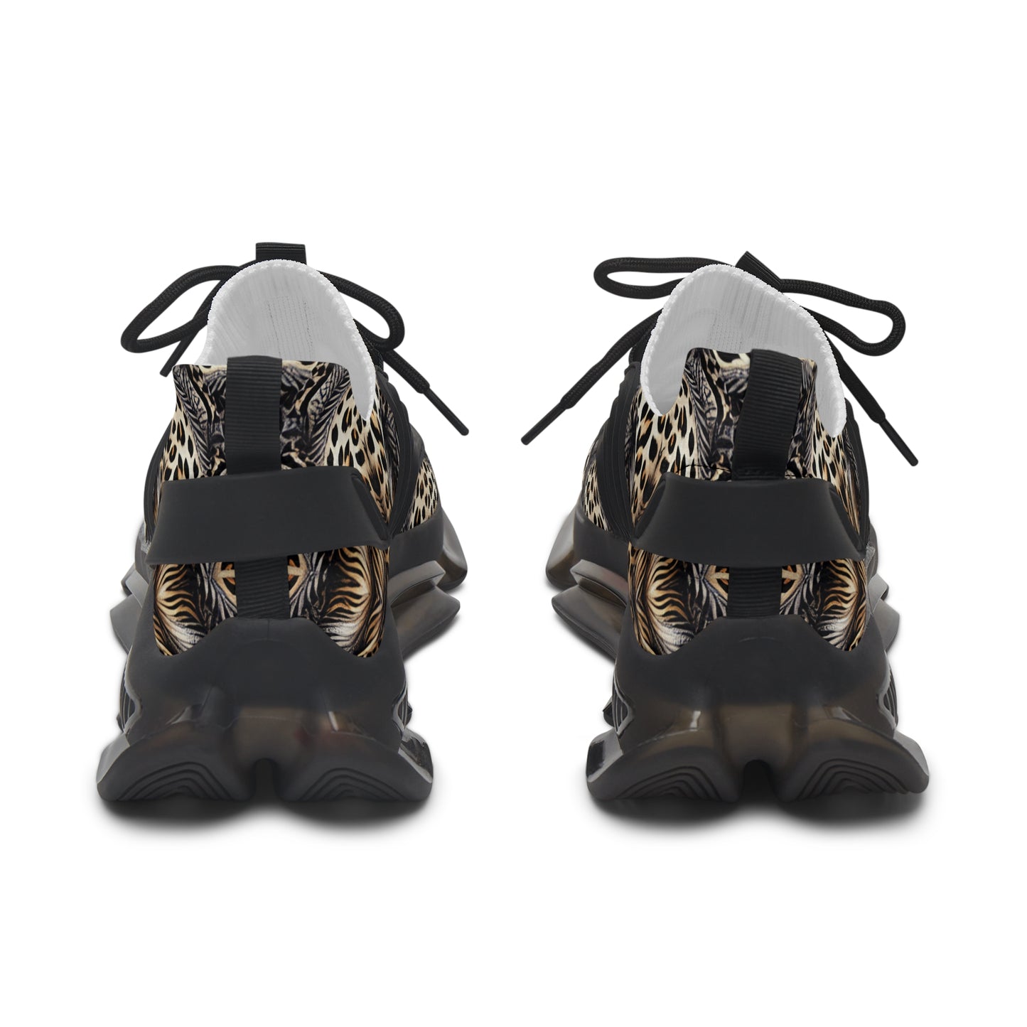 Women's Leopard Pattern All Over Print Mesh Fashion Sneakers