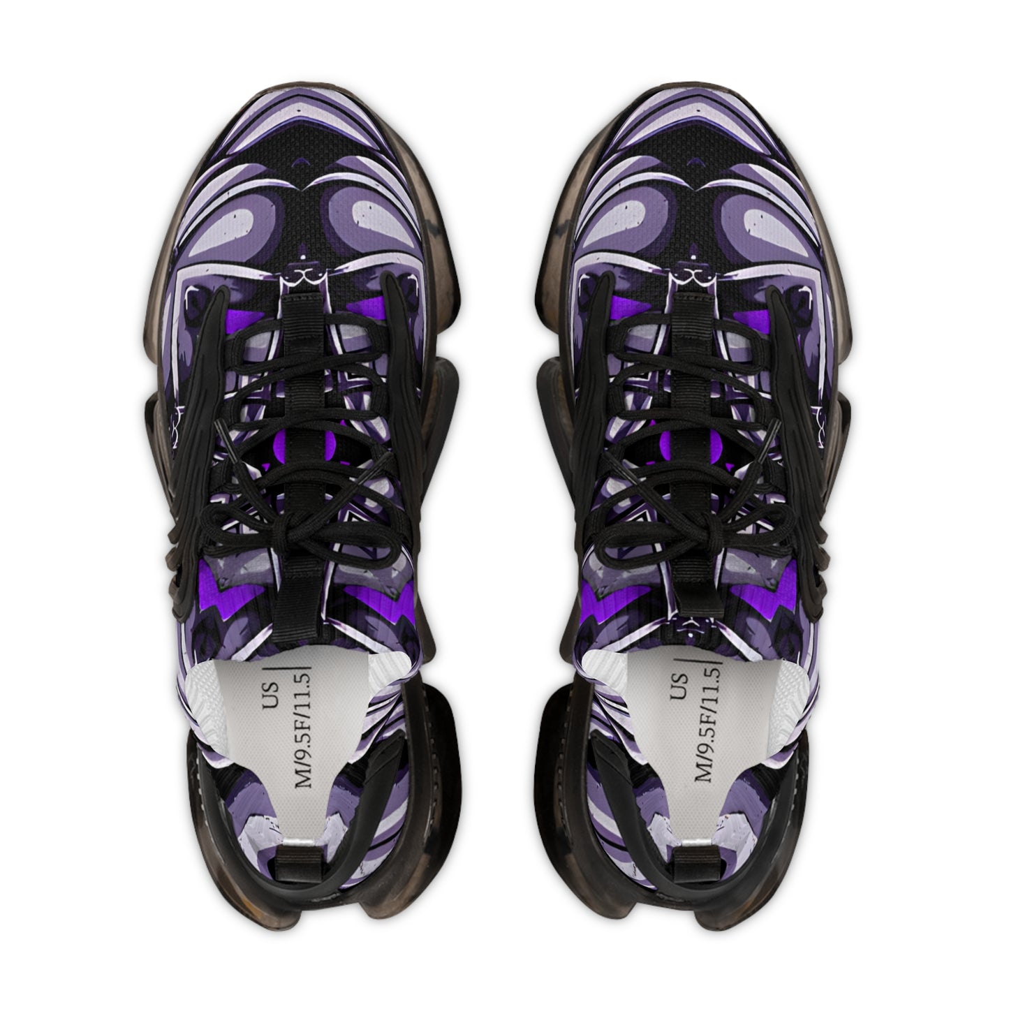 Men's Purple Swirl Mesh Sneakers with Black Sole