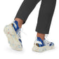 Men's  Blue Wave Abstract Pattern All Over Print Mesh Sneakers