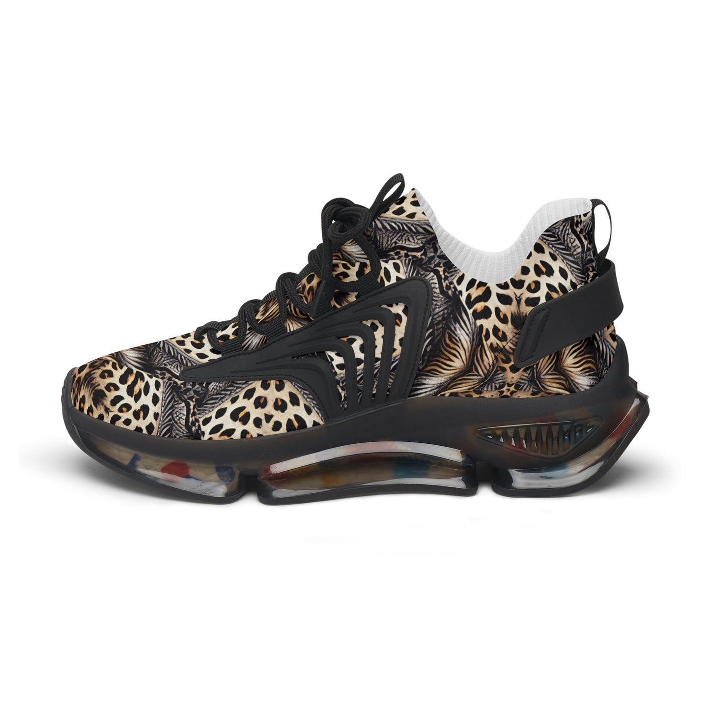 Women's Leopard Pattern All Over Print Mesh Fashion Sneakers