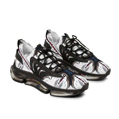 Men's Mesh Abstract Symmetry Pattern Athletic Sneakers
