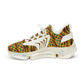 Men's Geometric Tribal Print Mesh Athletic Sneakers