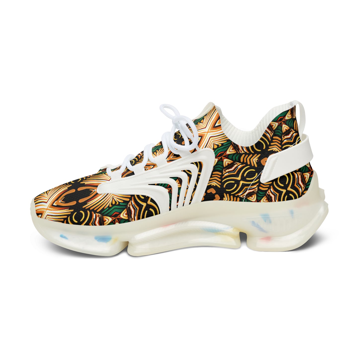 Women's Tribal Geometric Pattern Athletic Mesh Sneakers