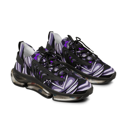 Men's Purple Swirl Mesh Sneakers with Black Sole
