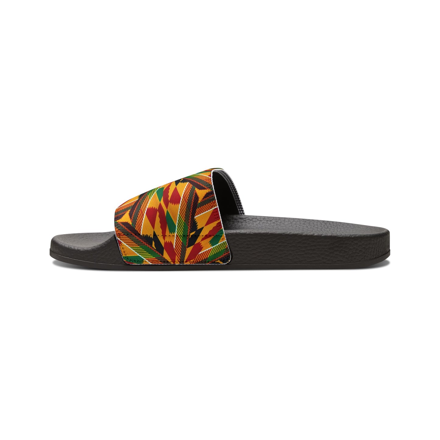 Women's Kente Pattern Removable Strap Casual Beach Slides