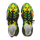 Women's Red Yellow Green Black Stars Athletic Mesh Sneakers