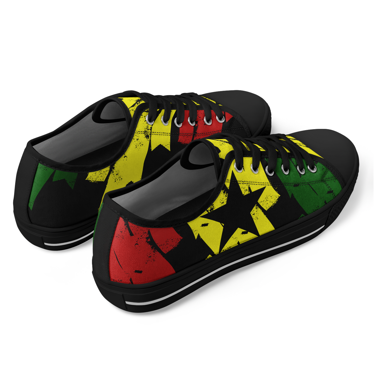 Men's Red Yellow Green and Black Stars Urban Peak Low Shoes