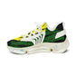 Women's Red Yellow Green Black Stars Athletic Mesh Sneakers