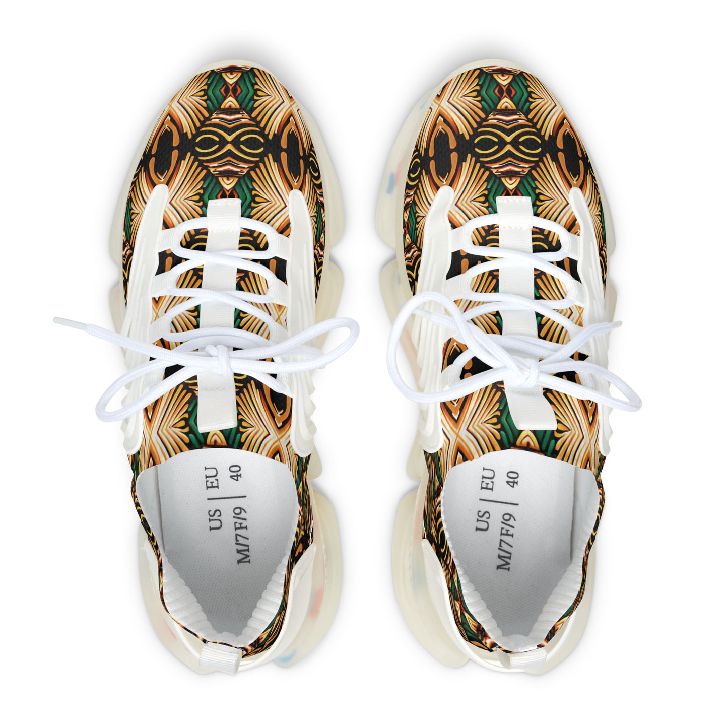 Women's Tribal Geometric Pattern Athletic Mesh Sneakers