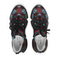 Women's Red & Teal Aztec Geo Pattern All Over Print Mesh Sneakers