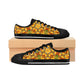 Women's Vibrant Yellow Mosaic Low-Top Canvas Sneakers