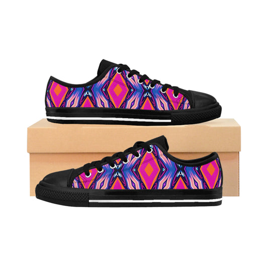 Women's Red Floral Kaleidoscope Comfortable fit Sneakers