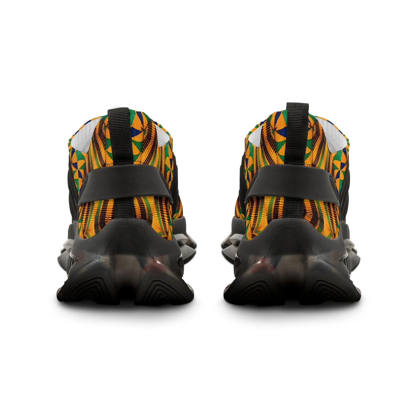 Men's Geometric Tribal Print Mesh Athletic Sneakers