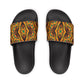 Men's Vibrant African Kente Geometric Removable-Strap Sandals