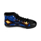 Men's Blue Geometric Kaleidoscope pattern Design High-Top Sneakers