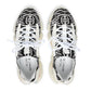 Women's Black & White Tribal Pattern Mesh Sneakers