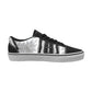 Women's Black & White Kaleidoscope Cross Pattern All Over Print Low Top Skateboarding Shoes.