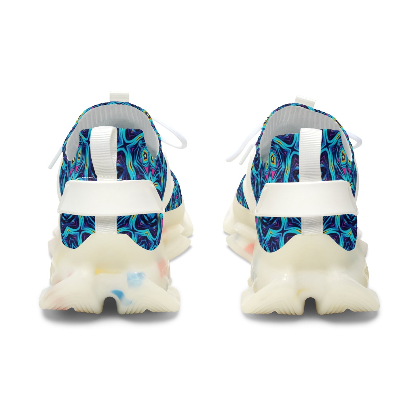 Women’s  Blue Kaleidoscope Mesh Athletic Sneakers