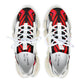 Women's Red Black & White  Geometric  Pattern All Over Print Mesh Workout Sneakers