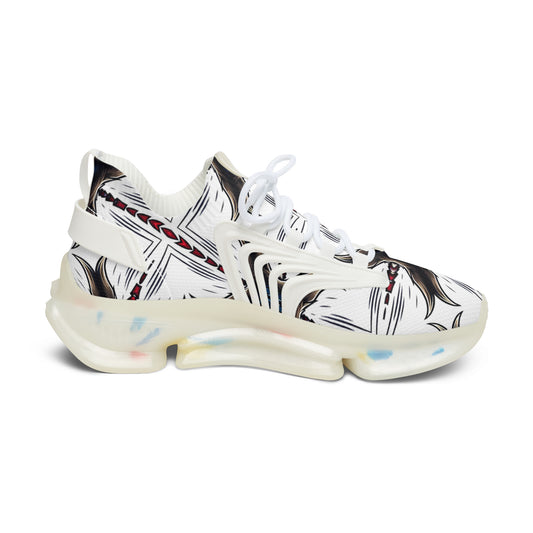 Women's Mesh Abstract Symmetry Pattern Athletic Sneakers