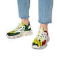 Women's Red Yellow Green Black Stars Athletic Mesh Sneakers