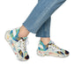 Women's Abstract Ocean Wave All Over Print Mesh Athletic Sneakers