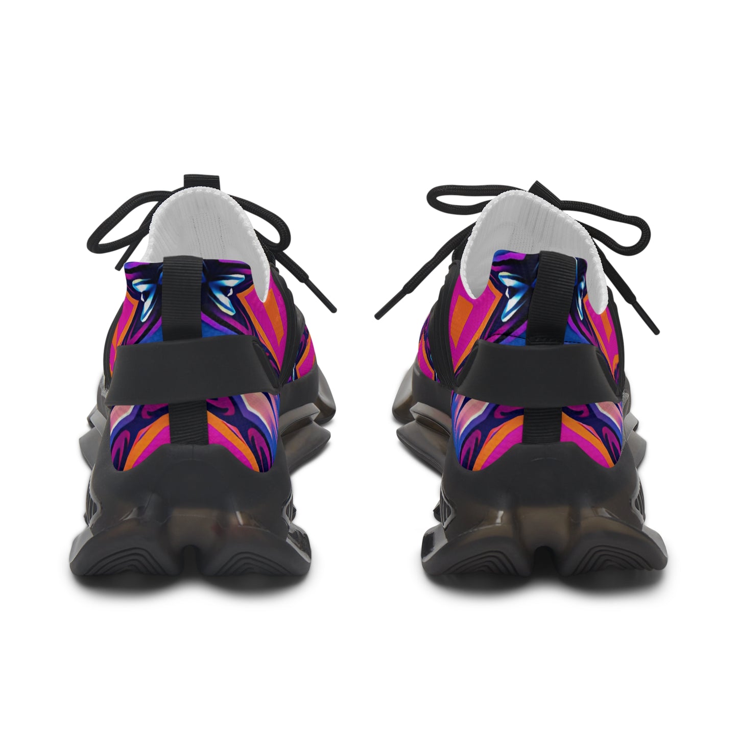 Women's Mesh Vibrant Abstract Neon Athletic Sneakers