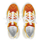 Women’s Bright Orange Abstract All Over Print Athletic Mesh Sneakers