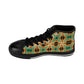 Men's Green & Gold Retro Kaleidoscope Pattern High Top Sneakers