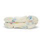 Men's White Blue & Red Patterned Mesh Sneakers