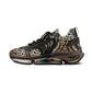 Men's Leopard Pattern All Over Print Mesh Fashion Sneakers