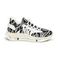 Men's Black & White Tribal Pattern Mesh Sneakers