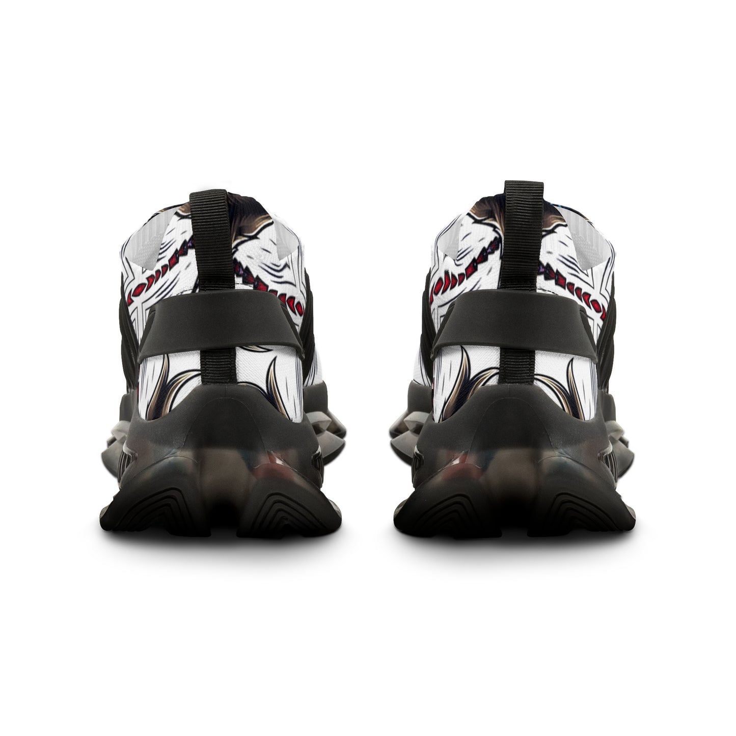 Men's Mesh Abstract Symmetry Pattern Athletic Sneakers