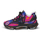 Women's Mesh Vibrant Abstract Neon Athletic Sneakers