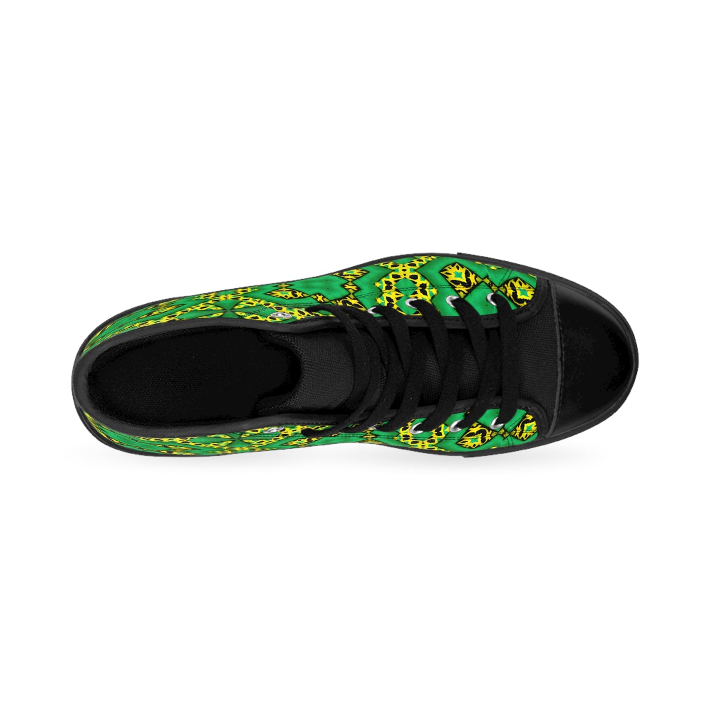 Women's Kaleidoscope Green & Yellow High-Top Sneakers