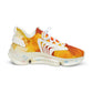 Men’s Bright Orange Abstract All Over Print Athletic Mesh Sneakers
