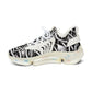 Women's Black & White Tribal Pattern Mesh Sneakers