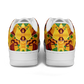 Women's Vibrant Red Yellow & Green African Kente Geometric Pattern All-Over Print Core Low Shoes