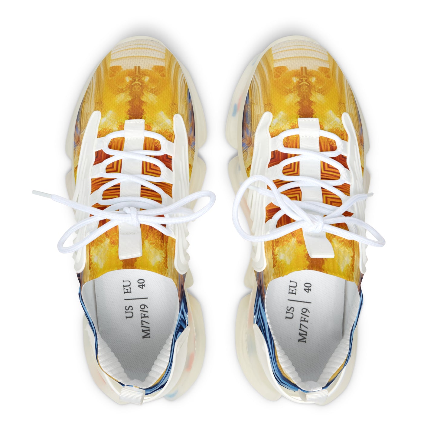 Women's Vibrant Sunrise Tie-Dye All Over Print Athletic Mesh Sneakers