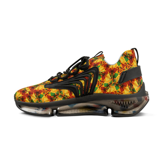 Men's Mesh Vibrant Autumn Kaleidoscope Athletic Sneakers