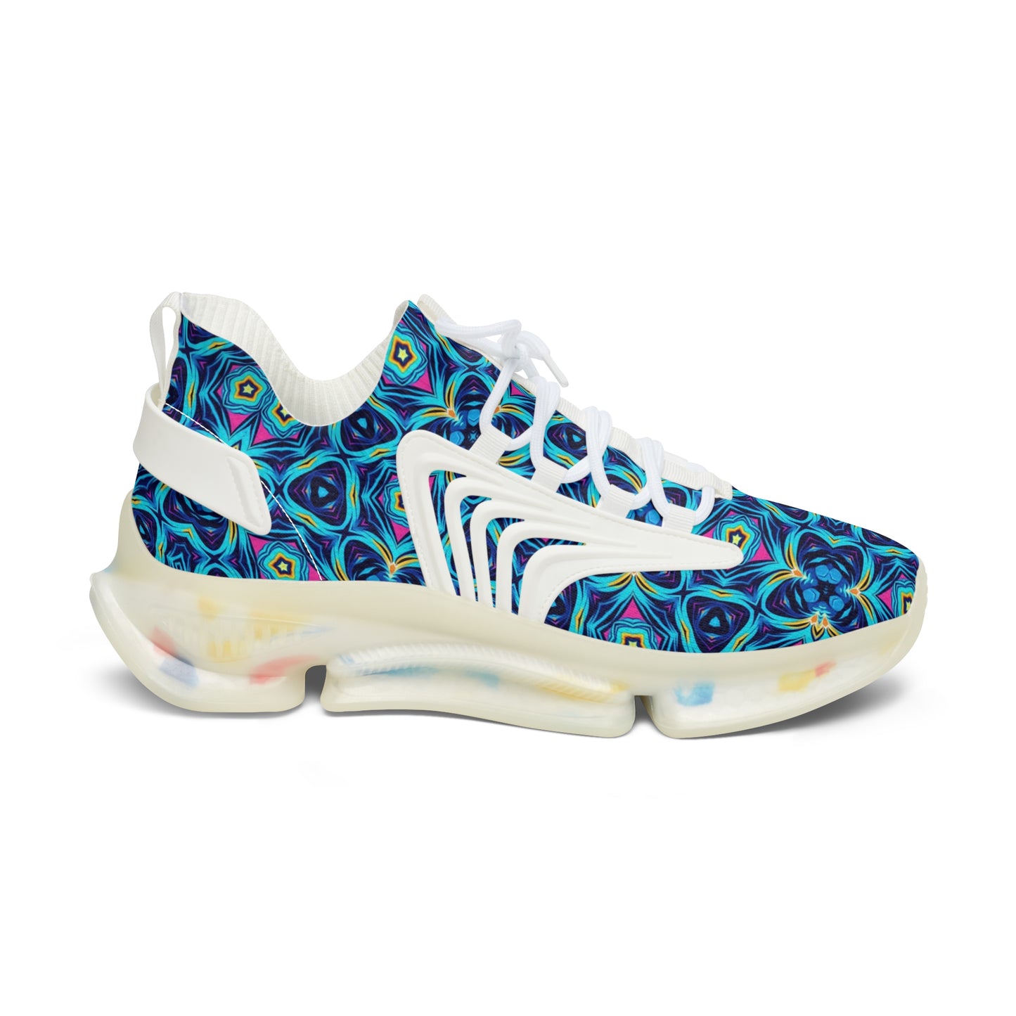 Women’s  Blue Kaleidoscope Mesh Athletic Sneakers