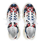 Women’s Patriotic Red White Blue Pattern All Over Print Mesh Sneakers