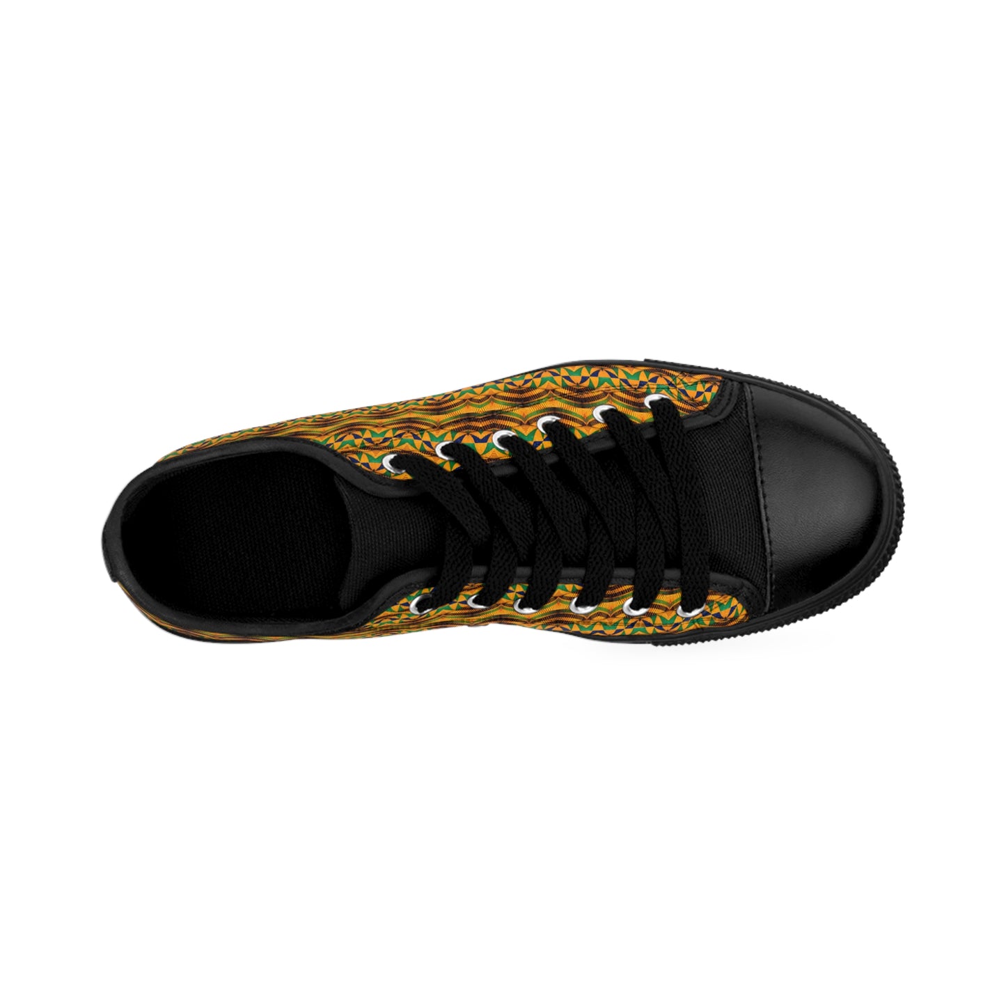 Men's Retro Wave Multicolor Pattern Low Top Sneakers
