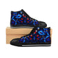 Men's Blue & Red Kaleidoscope Pattern All Over Print High-Top Sneakers