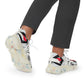 Men's Red Black & White Geometric Pattern All Over Print Mesh Workout Sneakers
