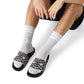 Men's  Black Chain Link Slide for Casual, Beach & Pool Removable-Strap Sandals