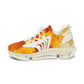 Women’s Bright Orange Abstract All Over Print Athletic Mesh Sneakers